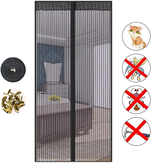 SJTL Magnet Fliegengitter Tür Insektenschutz Magnet Vorhang Balkontür