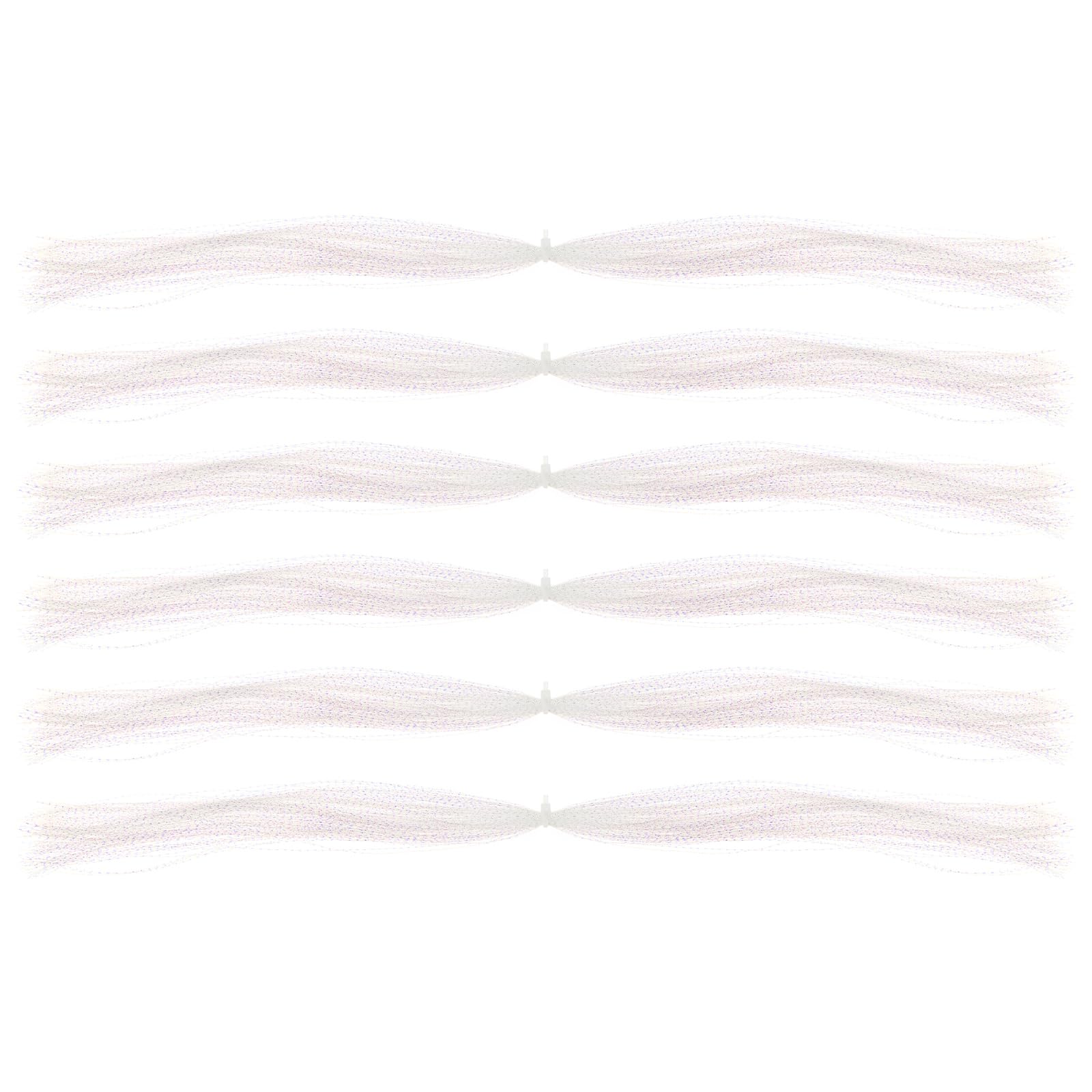 PATIKIL Crystal Flash Fly Fishing Line Fly Tying Material, 6Pcs 250 Strands Dry Flies Decorating Accessories for Making Fishing Hook Lure Flies, White