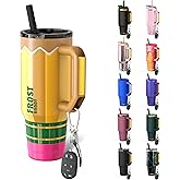 Thicc Buddy - 40 oz Stainless Steel Vacuum Insulated Tumbler with Lid and Straw for Water - Travel Mug Cupholder Friendly - Gifts for Women Men Him Her