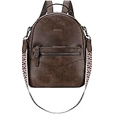 Mini Backpack for Women,RAVUO Small Leather Backpack Purse Fashion Handbag Convertible Ladies Trendy Shoulder Bag for Work,Travel,Coffee