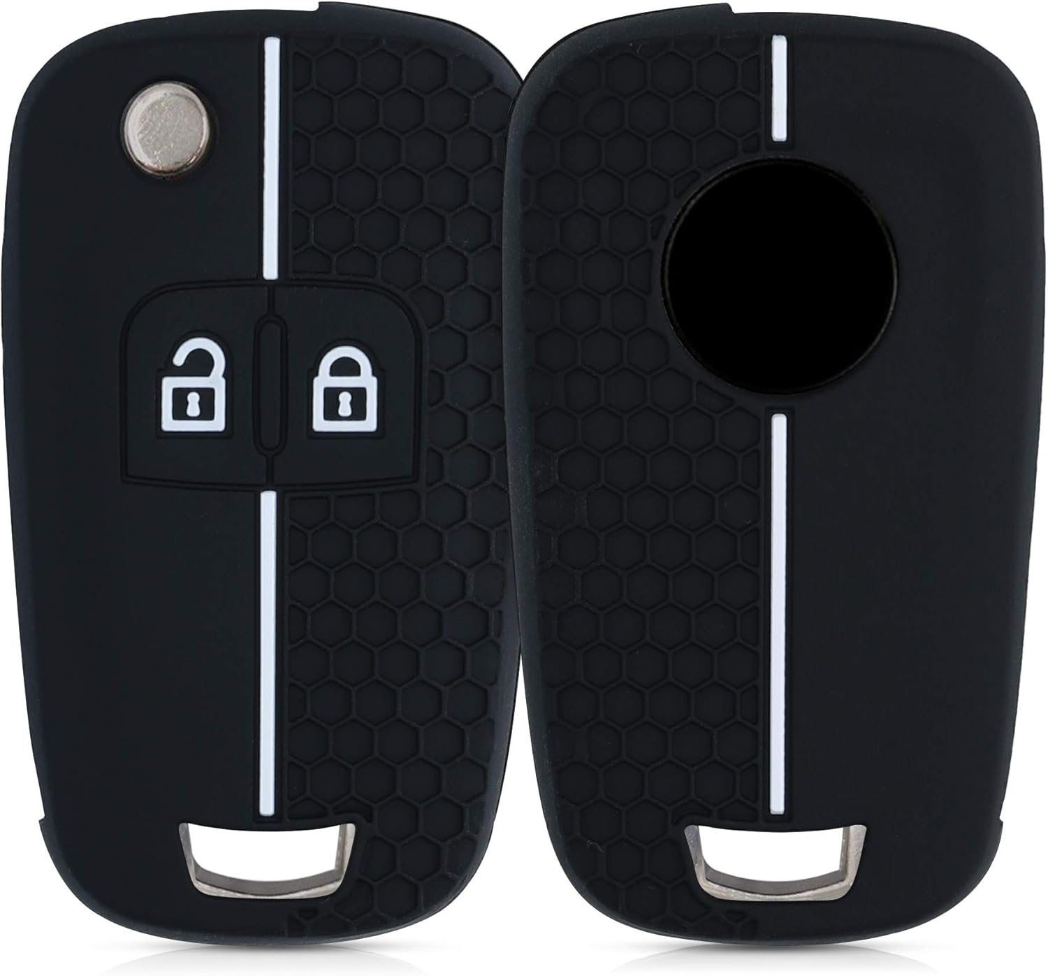 kwmobile Car Key Cover Compatible with Vauxhall (Opel) Chevrolet 2 Button Car Flip Key Key Cover