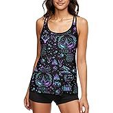 HUNTFAMI Tankinis Swim Suits for Women Two Piece 2025 Womens Bathing Suits Holiday Beachwear Women with Boyshorts