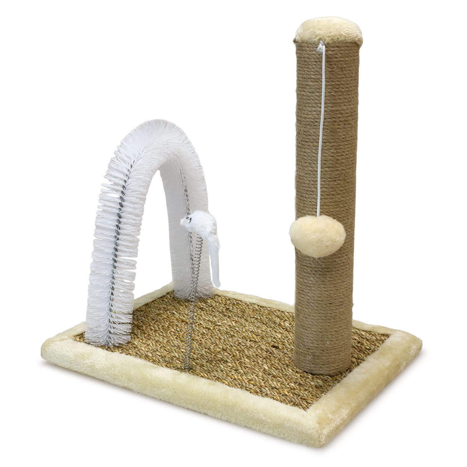 Arquivet Bogart Cat Scratcher with Post – 40 x 29 x 42 cm – Scratching Post for Cats – Vertical Scratcher for Cats – Accessories, Nail Sharpener – Toys for Cats