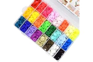 Lynda 360pcs T5 Plastic Snap Buttons for Sewing and Crafting No-Sew T5 Snaps with Organizer Storage Case for Bibs Diapers Cra