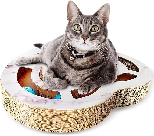 cat toy scratcher with ball