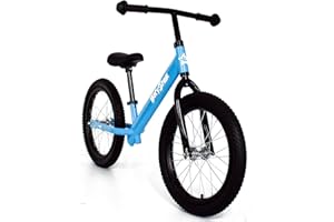 Bicystar 16 Inch Kids Balance Bike for 5-8 Year Old, No Pedals, Air Tires, Footrests, Adjustable Height for Big Boys, Girls