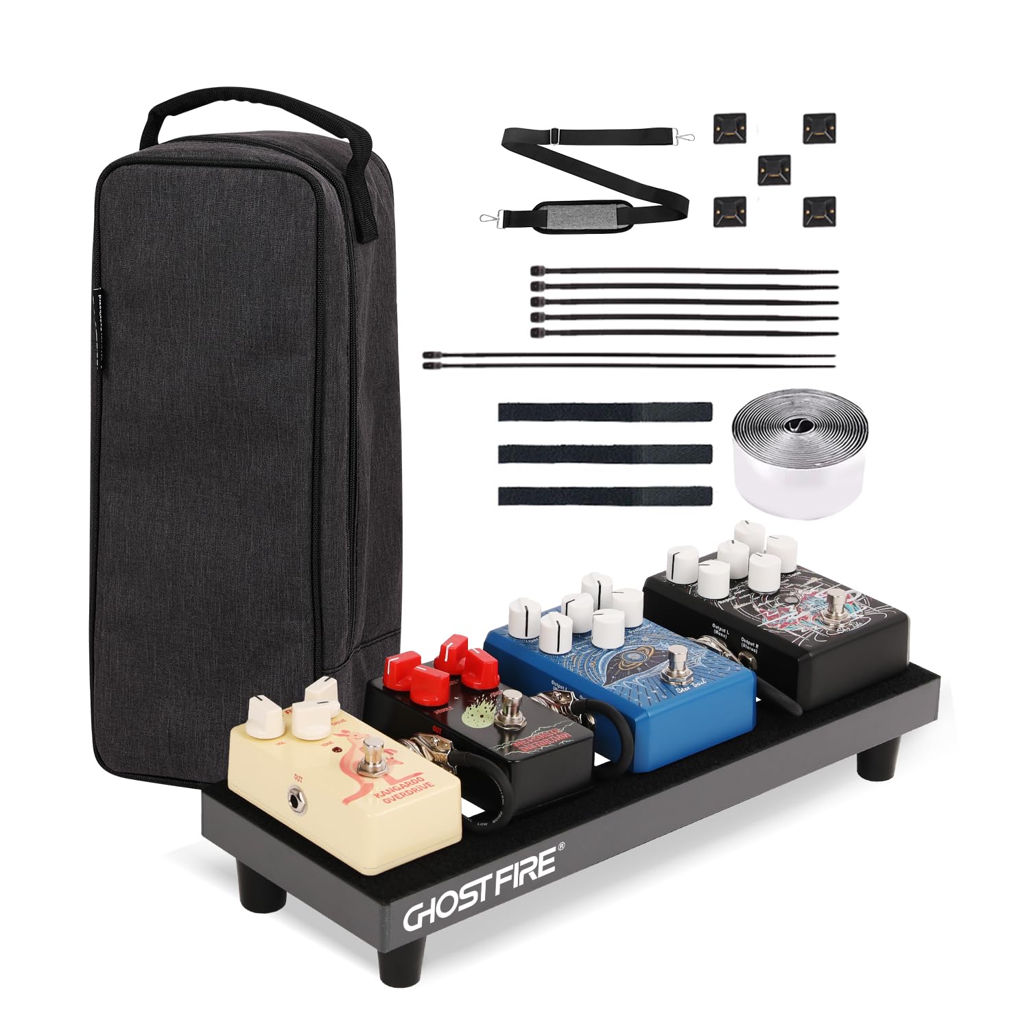 Photo 1 of Ghost Fire Guitar Pedal Board Aluminum Alloy 0.9lb Super light Effect Pedalboard 14.9"*5.5"with Carry Bag,SPL-1.5
