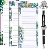 Zuimei 3 Pack Magnetic Shopping List Pad Fridge Notepad with Pen Clip