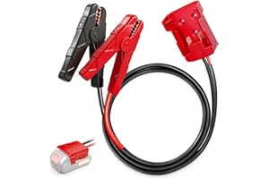 Govel Battery Jump Starter Jumper Cable Clamps for Milwaukee M18 18V, 8AWG 6.3FT Auto Booster Cable for Jump Starting Car Cable Power Tool Line(Battery not Included)
