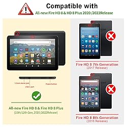 COOWPS Case for Amazon Kindle Fire HD 8 Tablet
