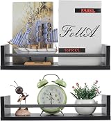 EasyPAG Pack of 4 Wood Nursery Floating Shelves Wall Mounted Spice Rack view 9