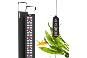 PRONORO Aquarium Light, LED Full Spectrum Freshwater Aquarium Lights, Daylight/Moonlight Mode and stepless dimmable, Fish Tank Light with 6h/9h/12h Timer and Auto ON/Off (G 48-53 in)