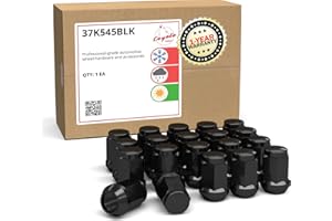 Wheel Accessories Parts 20 Pcs M12x1.5 12x1.5 Thread Bulge Acorn 1.38" 35mm Long Lug Nuts Black Chrome 3/4" 19mm Hex Fits For