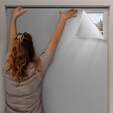 Valquid Blackout Blind 200x145 cm Temporary Window Cover Grey