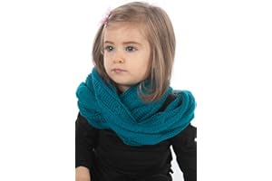 Funky Junque Exclusives Kids Infinity Scarf Toddler Balaclava Neck Warmer Girls Gaiter Knit Winter Circle