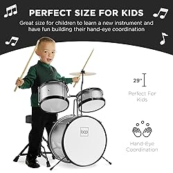 Best Choice Products 3-Piece Beginner Drum Set for