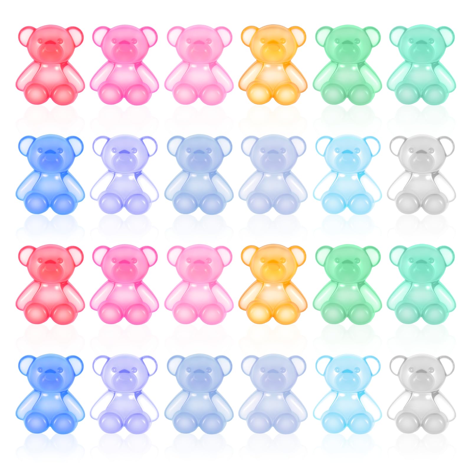 Photo 1 of 130 PCS Bear for Counting, Mini Teddy Acrylic Bear, Mini Animals Figures for Miniature House Accessories,Birthday Party Decorations, Theme Party Decorations