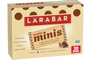 LÄRABAR Larabar Chocolate Chip Cookie Dough Mini Bars, Gluten Free Vegan Bar, 20 ct