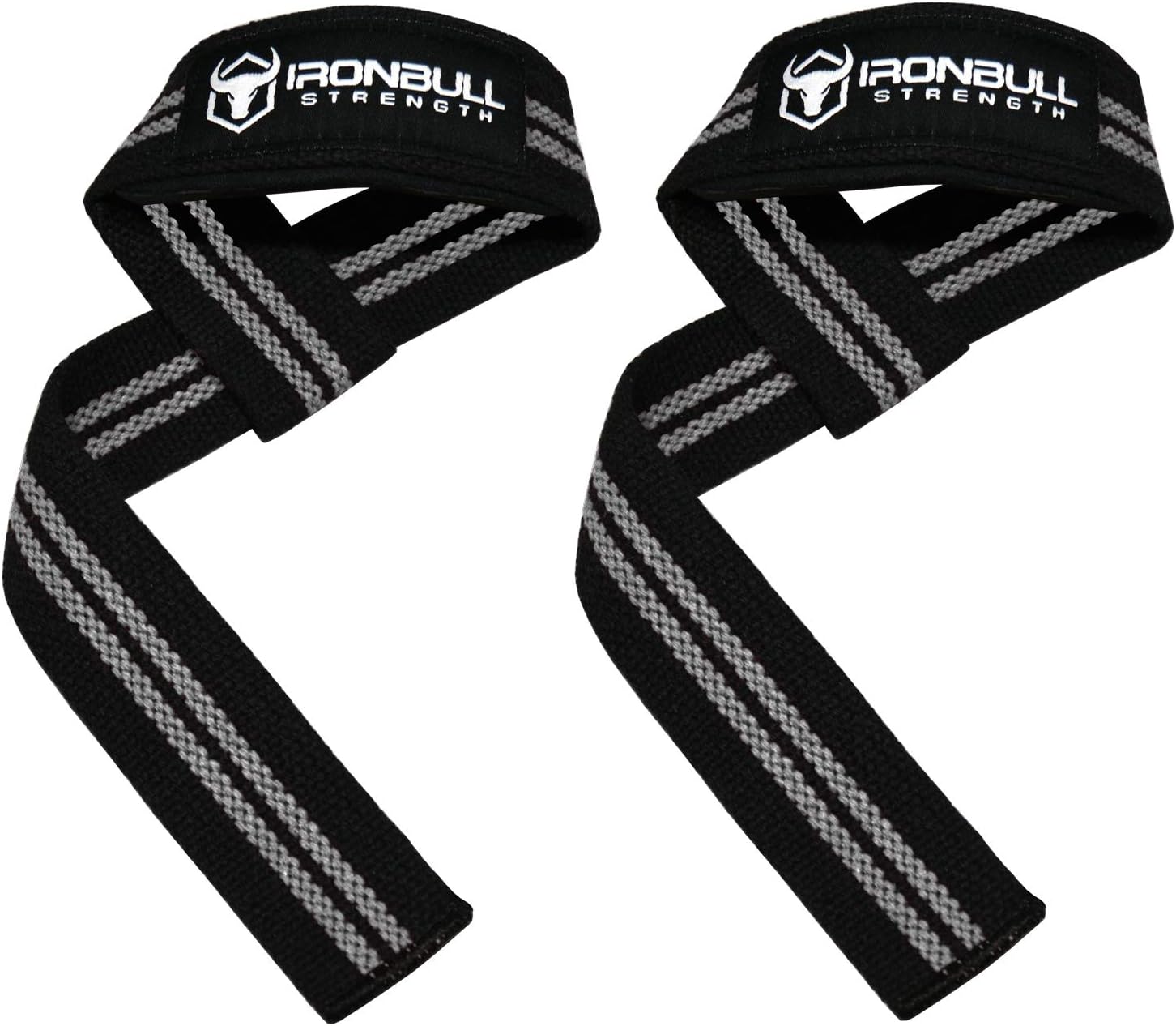 Lifting Straps (1 Pair) - Padded Wrist Support Wraps - for Powerlifting, Bodybuilding, Gym Workout, Strength Training, Deadlifts & Fitness Workout (Black/Grey) : Sports & Outdoors