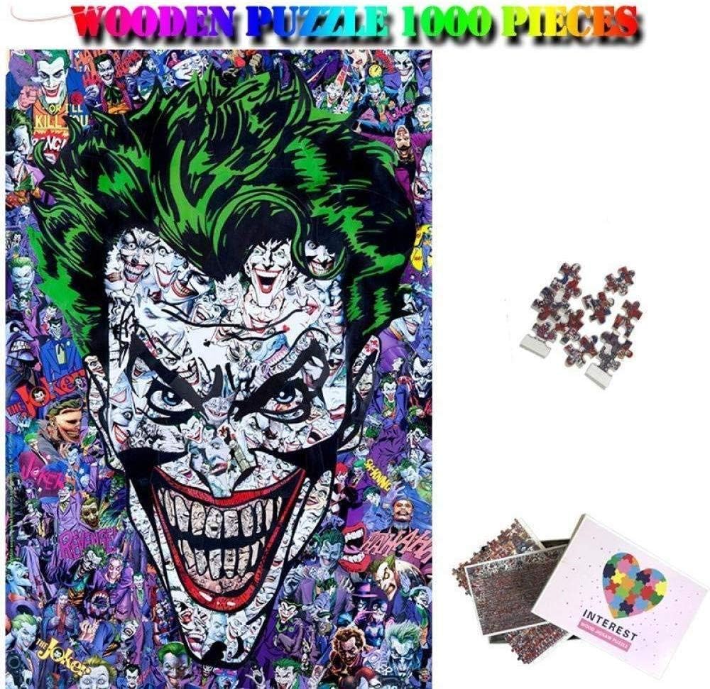 FENGPT 1000 Pieces of Wooden Puzzle-Joker Collection 1000 Pieces Cartoon Puzzle Wooden Adults Funny Puzzle Interesting Jigsaw Puzzles Toys 1000 Puzzle Gifts- Jigsaw Puzzle 1000 Piece (75X50CM)