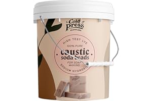 CRAFTWOOD COATINGS Caustic Soda Beads for Soap Making - 100% Sodium Hydroxide - High Test Lye (50 lbs)