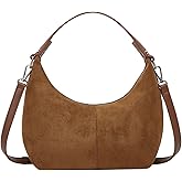 Suede Crescent Bag Women 2025 Retro Suede Slouchy Bag Fall Work Handbag Shoulder Bag Slouchy Tote Underarm Purse