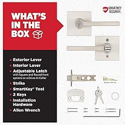 Kwikset Halifax Entry Door Handle with Lock and