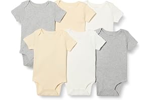 Amazon Essentials Unisex Toddlers and Babies’ Short-Sleeve Bodysuits, Multipacks