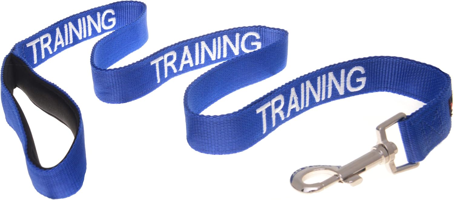 Dexil TRAINING (In Training/Do Not Disturb) Blue Warning Dog Colour Coded Padded 1.8m 6ft Lead Leash, Long 1.8m/72inch Lead - Image 3