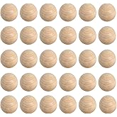 MANCHAP 30 PCS 2 Inch Wooden Ball, Unfinished Wood Balls, Natural Wood Spheres No Hole for Crafts, DIY Projects and Decoration