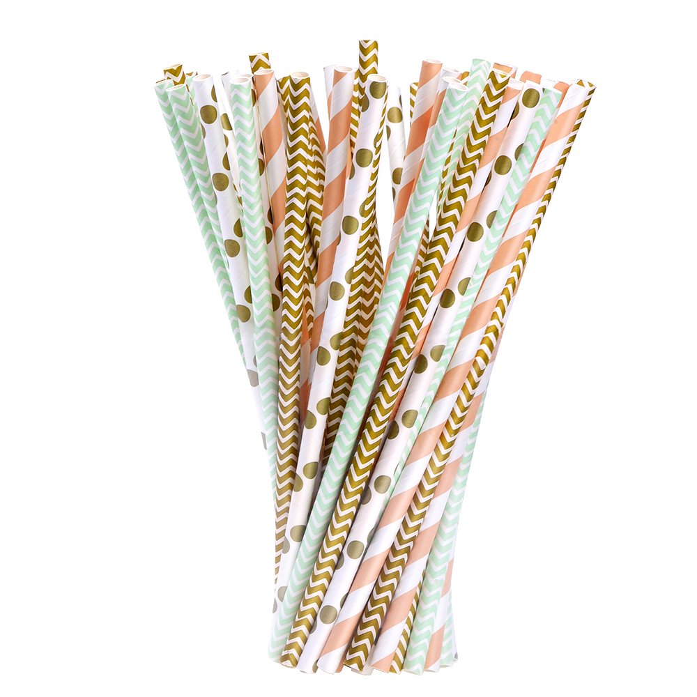 eBoot H&PC-68824 Paper Drinking Straws, Assorted