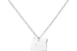 Yiyang State Necklace Pendant Country Map Pendant Charm Jewelry Gift for Women Teens