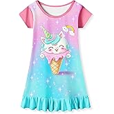 LQSZ Girls Nightgown Casual Dress Sleepwear 3-10 Years Pajamas Nightgowns for Little Girls