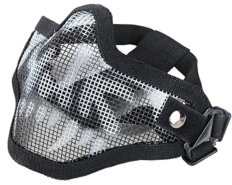 Coxeer Mesh Gesicht Schädel Maske Airsoft Halbmaske Ausrüstung Stahl Airsoft Masken