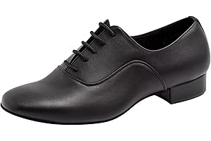 ARCLIBER Mens Dance Shoes Ballroom PU Leather Black Dancing Shoes for Men Sole Tango Salsa Latin