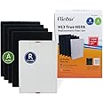 Flintar HPA100 H13 True HEPA Replacement Filter A/R Combo Pack, Compatible with Honeywell Air Purifier HPA100, HPA094, HPA3100, HPA5100 Series, True HEPA Filter R + 4 Pre-Cut Carbon Pre-Filter A