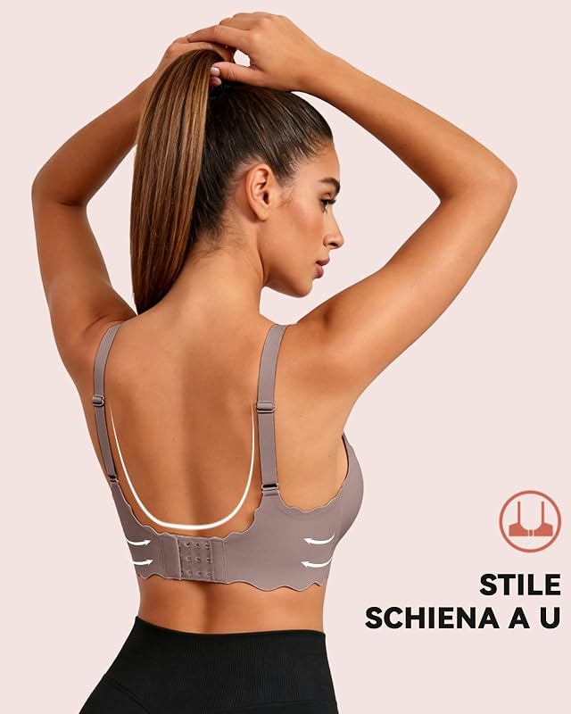 Reggiseno Senza Ferretto Comodo Bordo Ondulato Morbido Dormire, Bianco XL