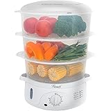 Rosewill BPA-free, 9.5-Quart (9L), 3-Tier Stackable Baskets Electric Steamer with Timer Food, 2.20"x9.25"x15.63"