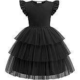 Arshiner Toddler Tutu Dress Girls Fluffy Tiered Summer Dresses Cute Party Tulle Sundress for Kids 2-7Y