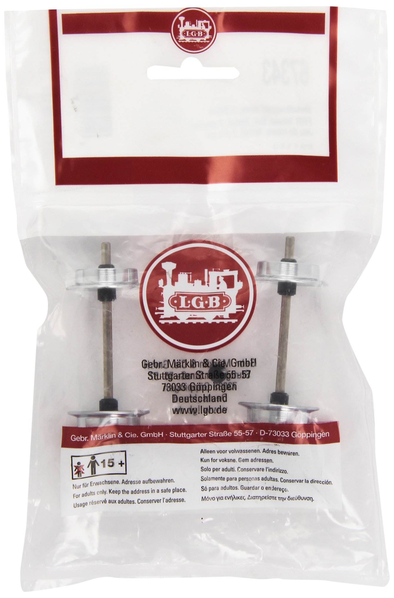 LGB 67343 Metal Wheel Set Small, Pack of 2