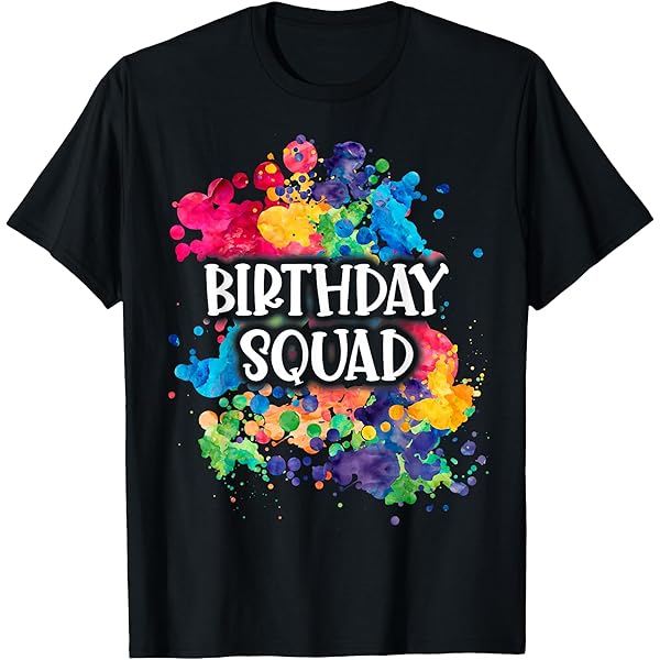 Amazon.com: Girls Paint Party Paint Splatter Birthday T-Shirt