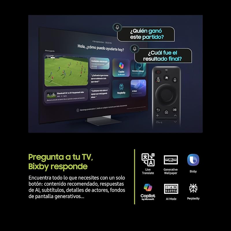 TV 85 Pulgadas QLED Q7F 4K Smart TV con Vision AI, 100% Volumen de Color Quantum Dot y más de 500 Canales TV Plus — foto 3 de 8