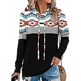 Angerella Hoodies for Women Camo Leopard Print Tops Pullover Hooded Sweatshirt Drawstring with Pocket