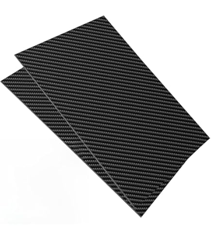LingXuanGe Feuille De Fibre De Carbone Forgée, Plaque Stratifiée Composite De Carbone Forgé, épaisseur 1 Mm, 2 Mm, 3 Mm, 4 Mm, 5 Mm, Plaque En Fibre De Carbone Véritable (200 X