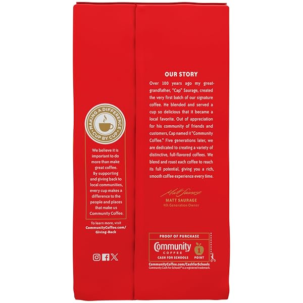 COMMUNITY COFFEE SIGNATURE BLEND DARK ROAST GROUND COFFEE, VACUUM PACKED 16 OUNCE BAG (PACK OF 1)