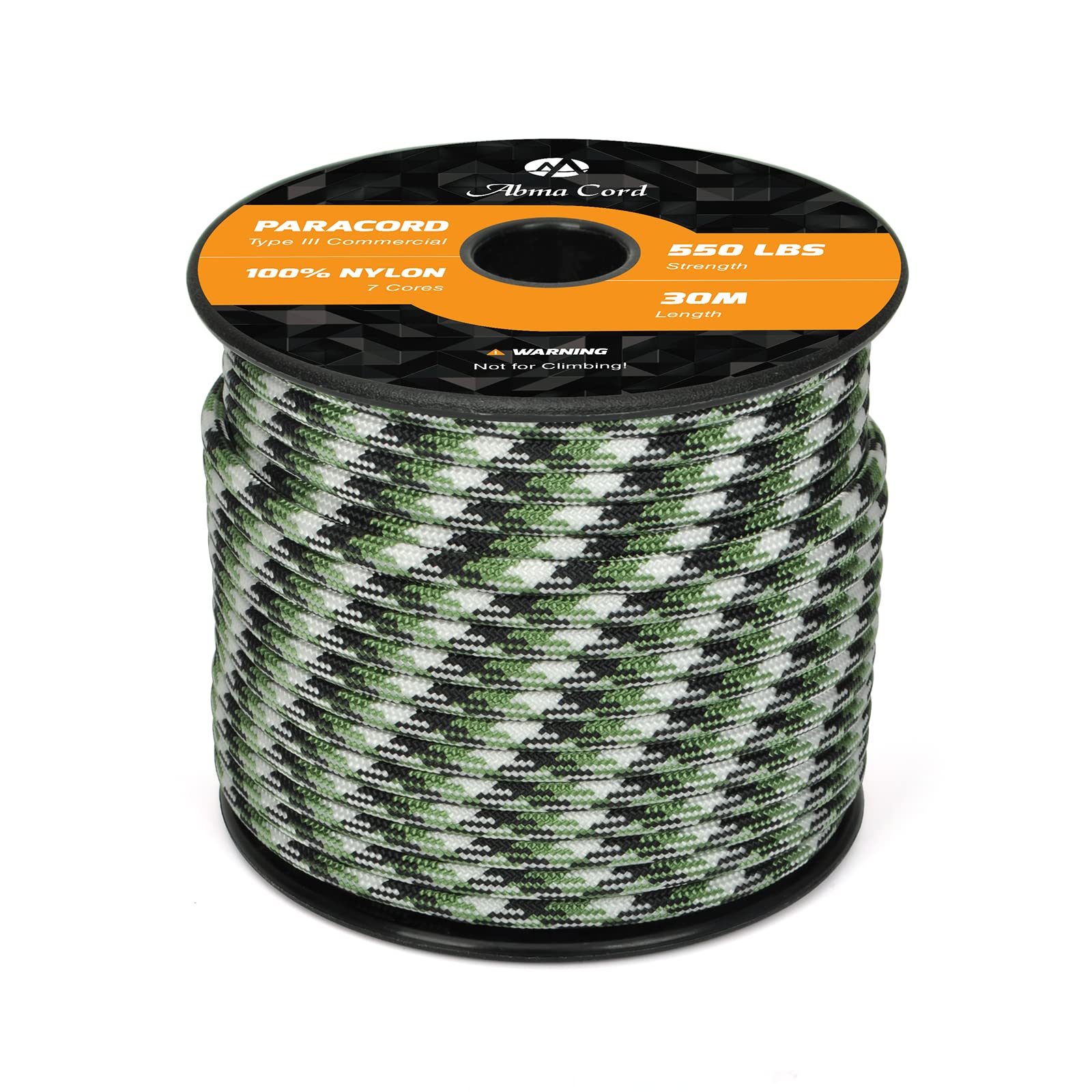 Abma Cord Paracord 550 4mm Nylon Rope Type III 7 Strands Parachute Cord - Max. 250kg (550lbs)