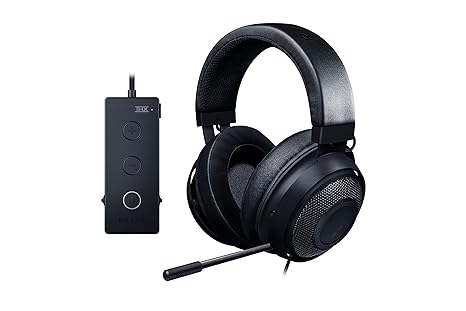 Razer Kraken Tournament Edition Black - Kabelgebundenes Esports Gaming-Headset mit voller Audio-Steuerung & THX Spatial Sound