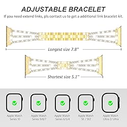 Surace Gold Apple Watch Bands 44mm for Women Series