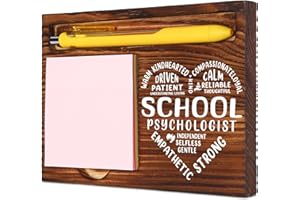 VIVOPISEW School Psychologist Gifts for Women, School Psychologist Office Sign, Thank You Gifts for School Psychologist, Funny Desk for Women Office, School Psych Gift Desk Retro Note Pad Holder VN335