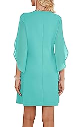 RUMIA Cocktail Dresses for Women Flutter 3/4 Sleeve